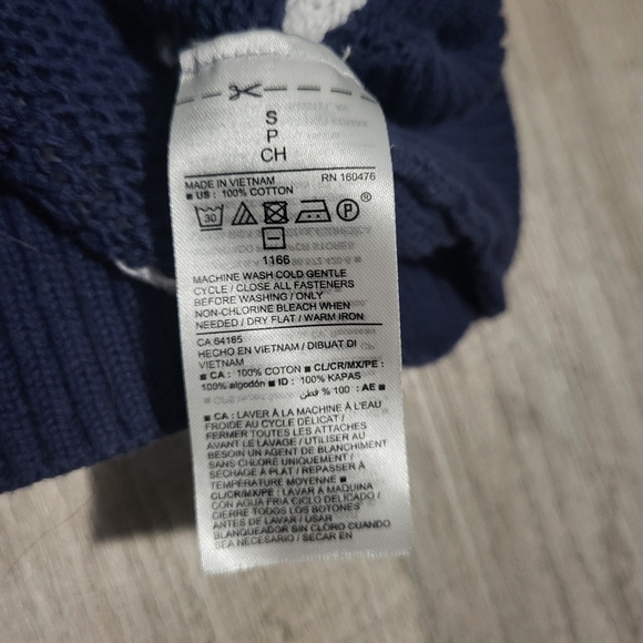 OLD NAVY Blue and White Striped Button-Up Knit Sweater. Size Small - Picture 8 of 8